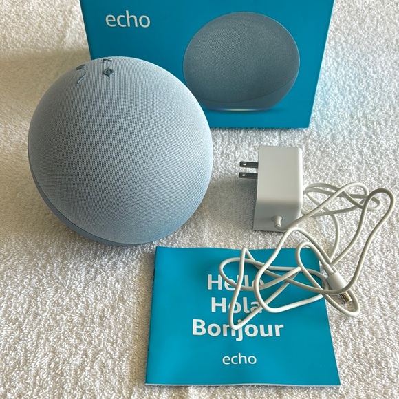 Amazon Echo Alexa Smart Speaker in Light Blue - Main Image